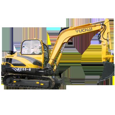 China Building Material Shops Yuchai 5500KG Small Excavator YC55-8 for sale