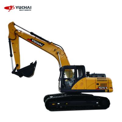 China Hotels YUCHAI YC215-9 Medium Large Bucket Crawler Excavator for sale