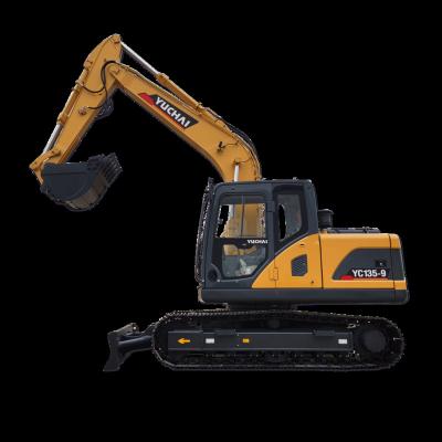 China Chinese construction material stores YUCHAI YC135-9 crawler excavator for sale for sale