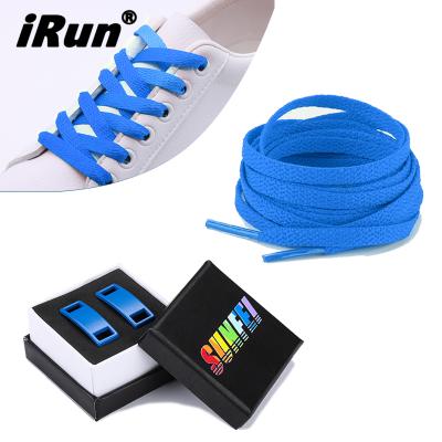 China Eco-froendly; No Fading Blue Color Irun Sillicone Lace Custom Lace Up Custom Dubrae Logo Shoe Lace Charm Sneaker Charms Recycled Boxes Package Logo for sale