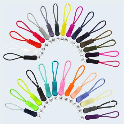 China Custom Colored Hoodie Soft PVC Nickel Free Zipper Pulls Silicone Rubber Garment Handbag Zipper Puller for sale