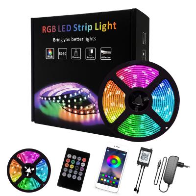 China Residential 20key Music Remote Control With BT App Control DC12V SMD 5050 RGB LED Strip Light For TV Living Room Bedroom Backlight for sale