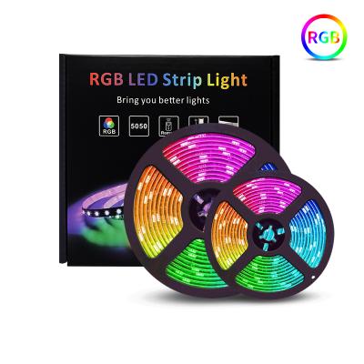 China Indoor Bedroom 24 Keys Remote Control With BT App Control SMD 5050 RGB DC12V Led Strip Light Smart For TV/PC/Wall/Bedroom Indoor Decoration for sale