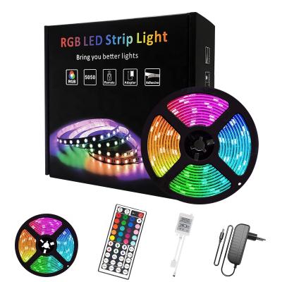 China IP65 Indoor and Outdoor 44 IR 5050 5M 90LED 12V RGB LED Head Remote Control Strip with Power Adapter for sale