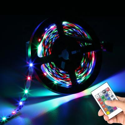 China Residential Color Changing No-waterproof Computer Led Strips 1M-5M Remote Control USB Led Strip 5V RGB 2835 TV Background Backlight Lights for sale