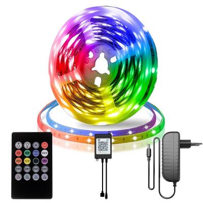 China 5050 SMD Indoor and Outdoor DC12V 10m Room Smart Flexible Barra Luces Led Bar Lights Waterproof Led Strip Lights/RGB Led Strips for sale