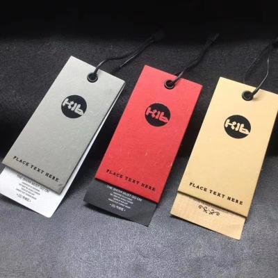 China New Design Viable Print Logo Custom Paper Hang Tags Clothing Hang Tag Used In USA Market for sale