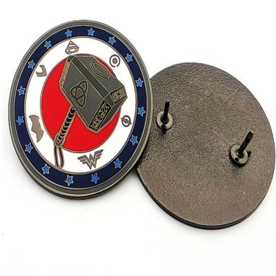 China India Alibaba supplier custom 2021 design new zayed round shape enamel soft matel badge for sale