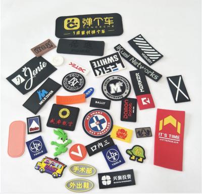 China High Quality Professional Washable PVC 3D Custom Label Rubber Badge Sew On For Clothing Bags Hats for sale