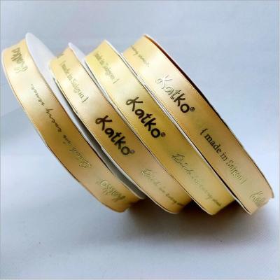 China Viable Hot Sale Chinese Factory Double Faced Ink Printing 100% Polyester Colors 1 Inch 25mm 2.5cm Satin Ribbon for sale