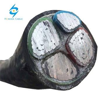 China Underground Low Voltage Power Cable 0.6 PVC 1kV Aluminum Cable NAYY-O NAYY-J 4*150 Sqmm for sale