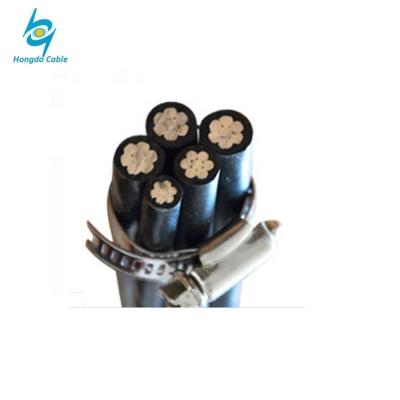 China 25mm Aerial Aluminum Electrical ABC Cable 4 Core 16mm Transmission Service Drop Price List for sale