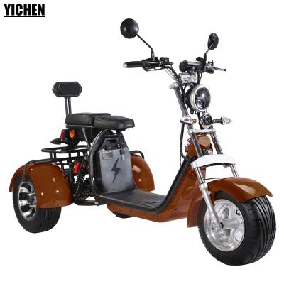 China YICHEN Tricicle EEC COC Road 60v 20Ah 40Ah 3000w Big Fat Tire Tricycles Electric Motorcycle Unisex Adults 3 Wheel Wide Wheel for sale