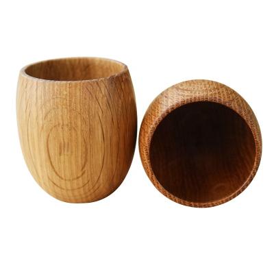 China Coffee Fancy Renewable Material Wood Milk Cup Tea Log Pad Stocked Wooden Cup for sale