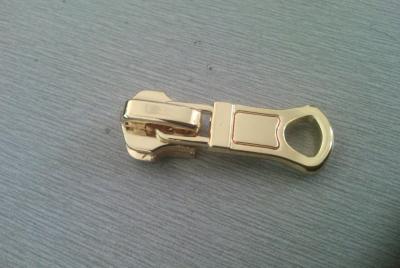 China Plating Alloy Custom Zipper Pulls Professional Gold For Clothes for sale