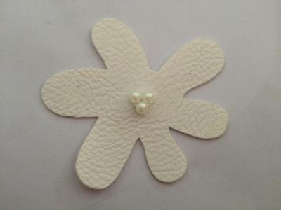 China Elastic Garment White Artificial Flower Corsage with 3D /  Beads Customized for sale