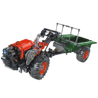 China KING 17005 RC Car Toys APP Building Toy MOLD Technology Motorized Tractor Farm Vehicle Building Blocks Assembly Bricks Kids Christmas Gifts Legos for sale