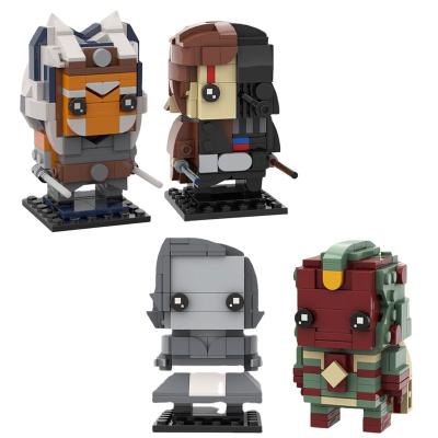 China Building Toy MOC Space Battles Brickheadz-Wicket Building Blocks Heroines Samurai Model Ahsoka Tano DIY Robot Biochemical Witch Toy Child Gift for sale