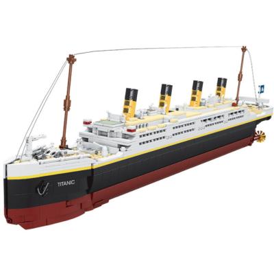 China The Toy Movie Series 2022Pcs Titanic Large Cruise Ship Model Building Block Building Block MOC Bricks Toys For Children Gift for sale