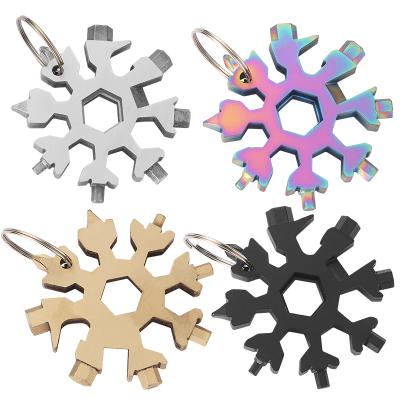 China Modern Simplicity Wholesale Custom Outdoor Tools Remove Screws 420 Stainless Steel Multifunctional Snowflake Wrench for sale