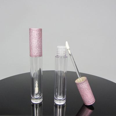 China Newest Design Private Label Cosmetics Empty Fancy Glitter Lip Gloss Tube 6ml Luxury Pink Lip Gloss Container for sale