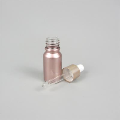 China Amber Pink 10Ml 15ml 30ml Dropper Cosmetic Essential Oil Glass Bottle With Glass Oil Bottle for sale