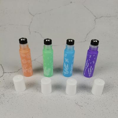 China Rollerball Cosmetic Glass Perfume Bottle 10ml Mini Macaron Roll On Bottle for sale