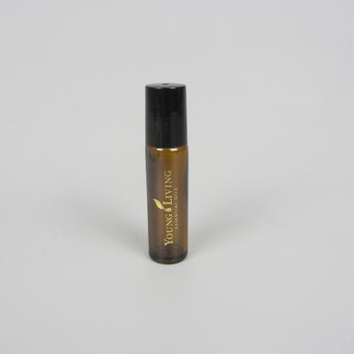 China 10ml Amber Brown Roll On Bottle Cosmetic Glass With Metal Ball for sale