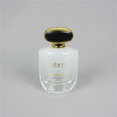 China Personal Care Cylinder Perfume Bottles Glass Perfume Bottle 100ml White Perfume Bottles for sale