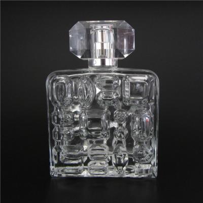 China Personal Care Wholesale Good Quality 90ml Glass Ice Cube Perfume Custom Shaped Bottle for sale