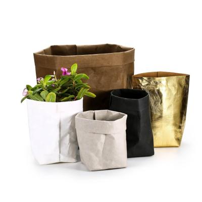 China Wholesale high quality biodegradable wear-resisitant cheap home reuse kraft paper washable storage bag for sale