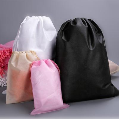 China Eco - Friendly Eco - Friendly Organic Non Woven Fabric Tote Custom Logo Printed Gift Pouch Drawstring Bag for sale