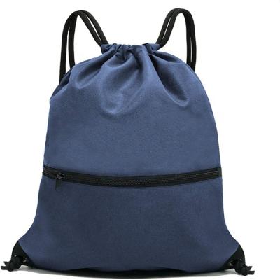 China Free Sample Eco - Friendly Tote Polyester Sports Backpack Drawstring Bag With Pouch for sale