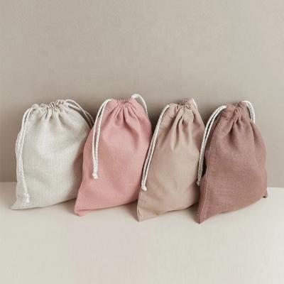 China Eco Friendly Cotton Canvas Small Gift Muslin Pouch Customized Canvas Drawstring Bag for sale