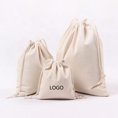 China Wholesale Eco-Friendly Muslin Printed Small Pouch Gift Canvas Cotton Dust Bags Drawstring Bag Customized Logo for sale