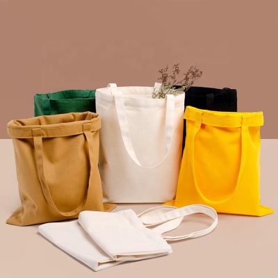 China Wholesale Eco-Friendly 100% Natural Cotton Handle Style Plain Printing Cotton Tote Bag School Canvas Organic Cotton Shopping Bag for sale