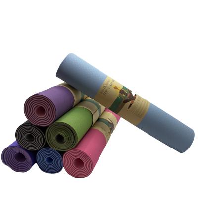 China Wholesale Multicolor Durable High Density Non Slip Eco Strip Yoga Waterproof Mat for sale