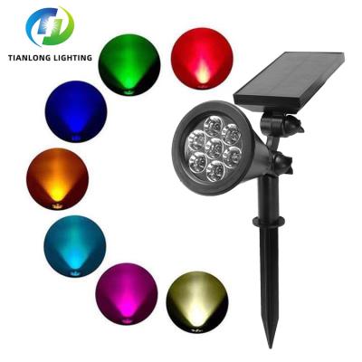 China New Arrival Garden Landscape ABS IP65 Yard Waterproof Lawn RGB LED Outdoor Solar Garden Light for sale