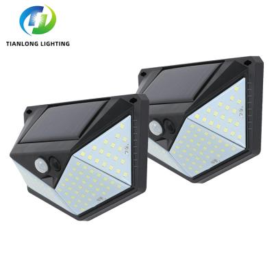 China Modern New Design Outdoor IP65 Sensor Waterproof ABS SMD 50w Outdoor Solar LED Garden LED Wall Lamp for sale