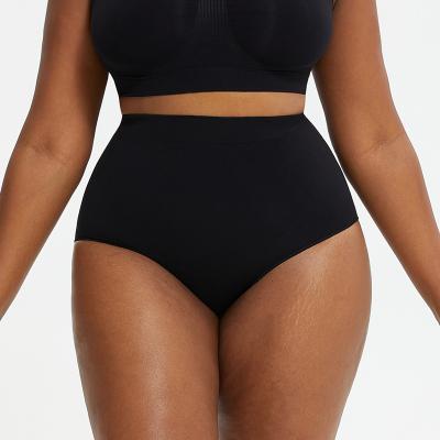 China Breathable One Drop Shipping Mid Waist Briefs Body Shaper Fitted Control Slim Invisible Underwear Smooth Elastic Panties Plus Size Shapewear for sale