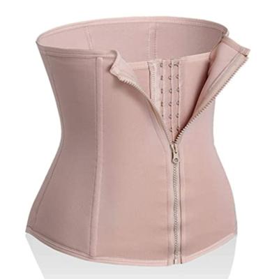 China OEM ODM Breathable Women Fitness Belt With Zipper Tummy Control Shapewear Toning Waist Trainer for sale