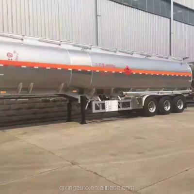 China Truck Trailer 3 Axles Aluminum Tank Semi Trailer For Fuel Transportation for sale