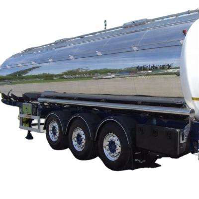 China 3 Axles Aluminum Alloy Fuel Tank Semi Trailer , 40000 L Fuel Tank Trailer 11420*2480*1800mm for sale