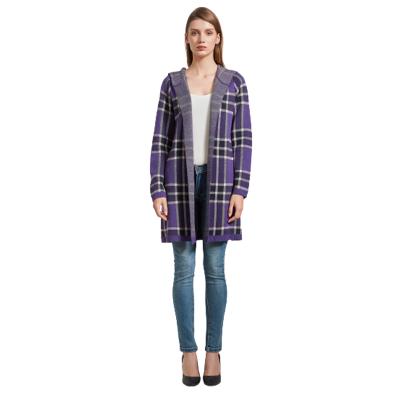 China Handfeel new soft sweater cardigan long sleeve cardigan 2021 for women plaid pattern hot for sale