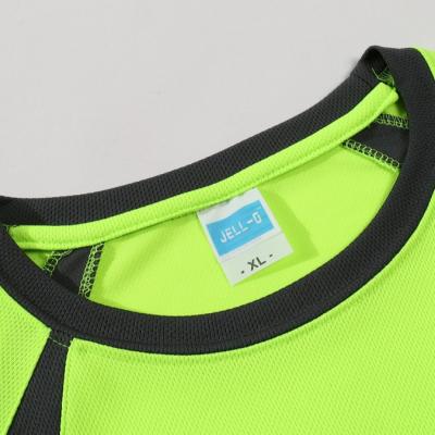 China Anti-wrinkle men's sports fitness OEM O-neck short sleeve T-shirt Quick-drying fabric for sports people for sale