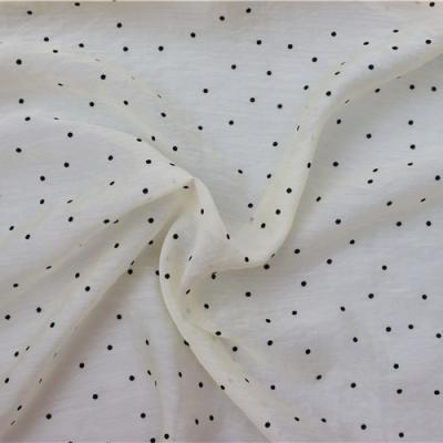 China Best Price Anti Pill Irregular Black Dot Pattern Flocking Fabric Professional Textile Raw Material Fabric for sale