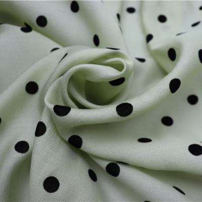 China Anti Pill Simple Design Dot Pattern Fabric Flocking Fashional Textile Raw Material Fabric Large for sale