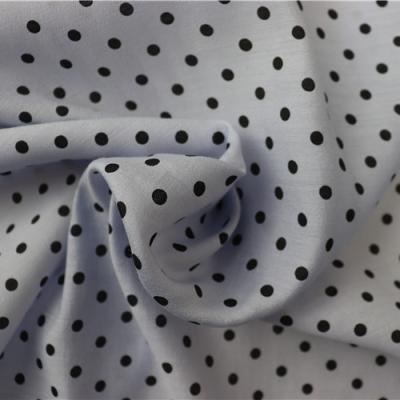 China New Next Anti Pill Polka Dot Pattern Printing Stretchable Printing Regular Fashion Pattern Fabric for sale