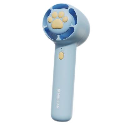 China Hotel Xiaomi Sothing Cat Paw Handheld Fan Cute 3 Ships Rechargeable Fan for Office Desk Mini Outdoor Portable Electric Fan for sale