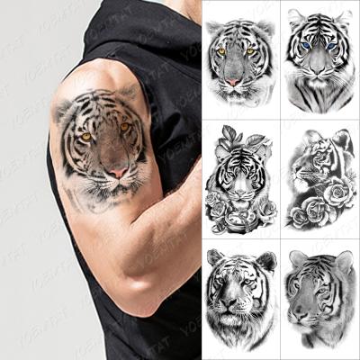 China Wholesale Realistic Animal Temporary Body Tattoo Sticker YOEMTAT Lion Wolf Tiger Tatto For Men Waterproof for sale